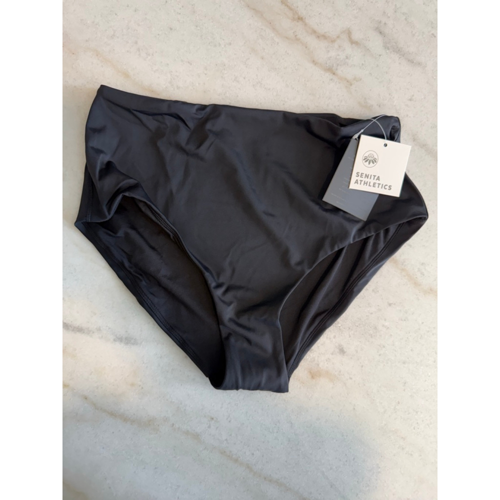 Women's SENITA ATHLETICS Page High Waisted Swim Bottoms Black M